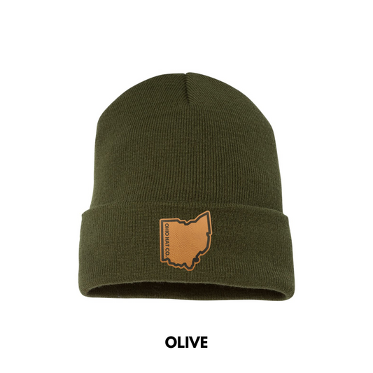 Customized Olive Cuffed Beanie