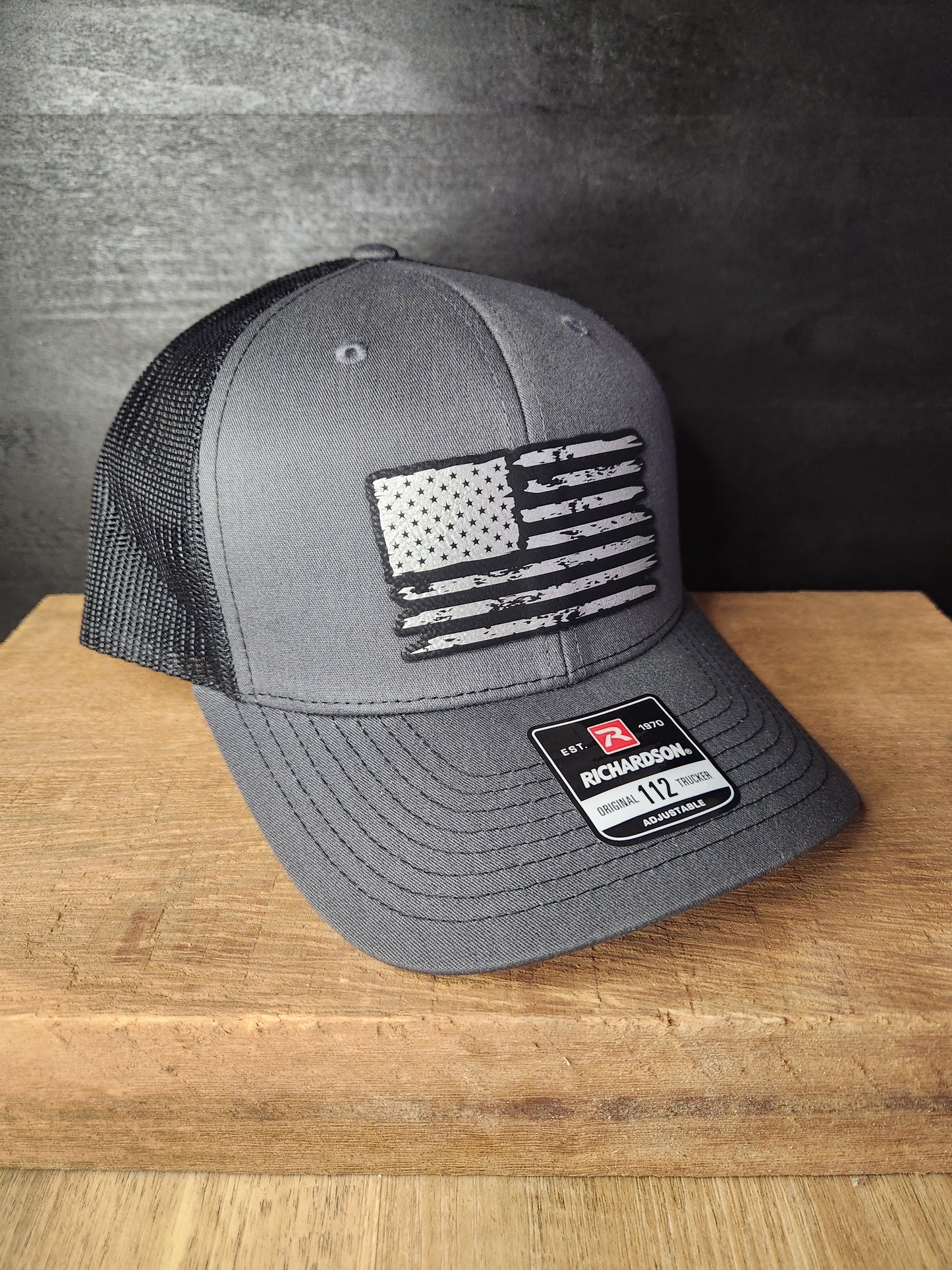 Distressed American Flag 112 Adult Hat